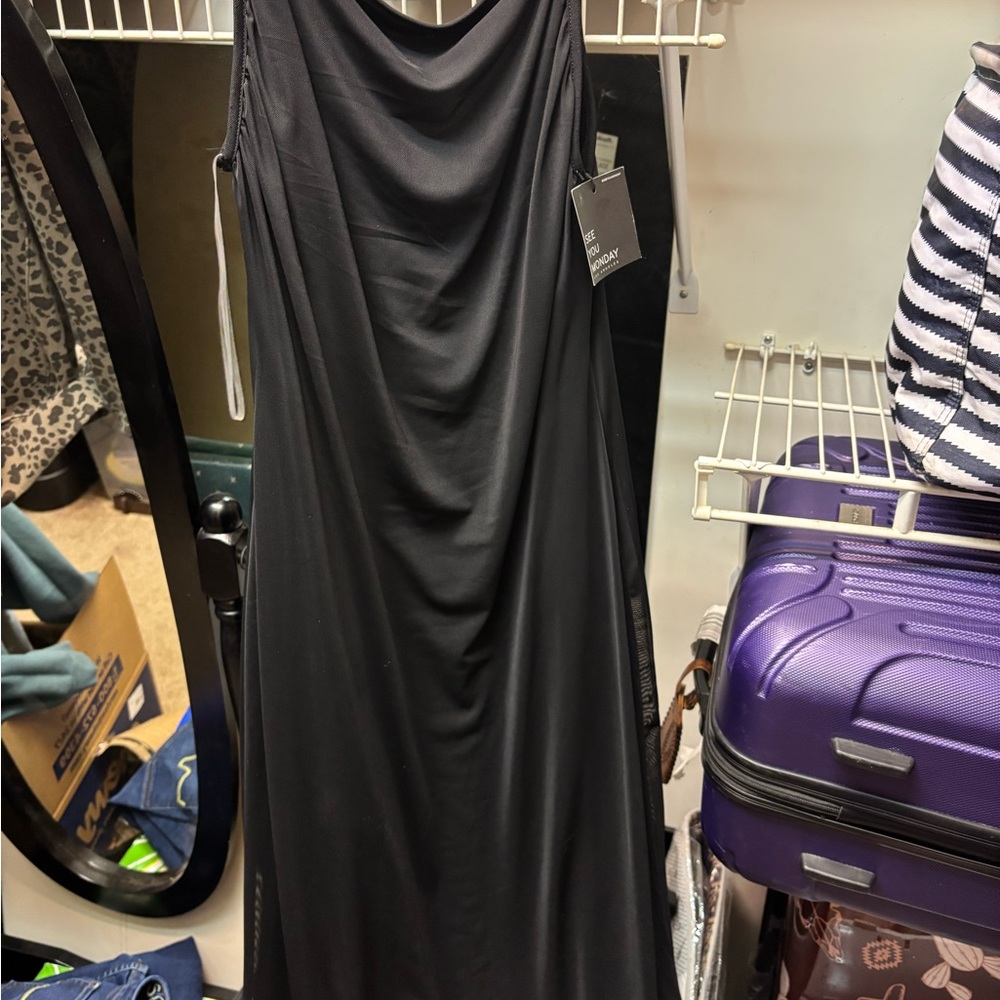 See You Monday Black Maxi Dress